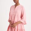 Clothing MILADYS | Tiered Henley Tunic Baby Pink