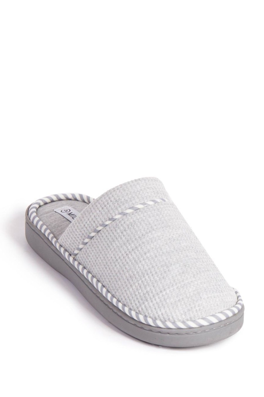 Shoes MILADYS | Knit Closed Toe Slippers Grey Melange