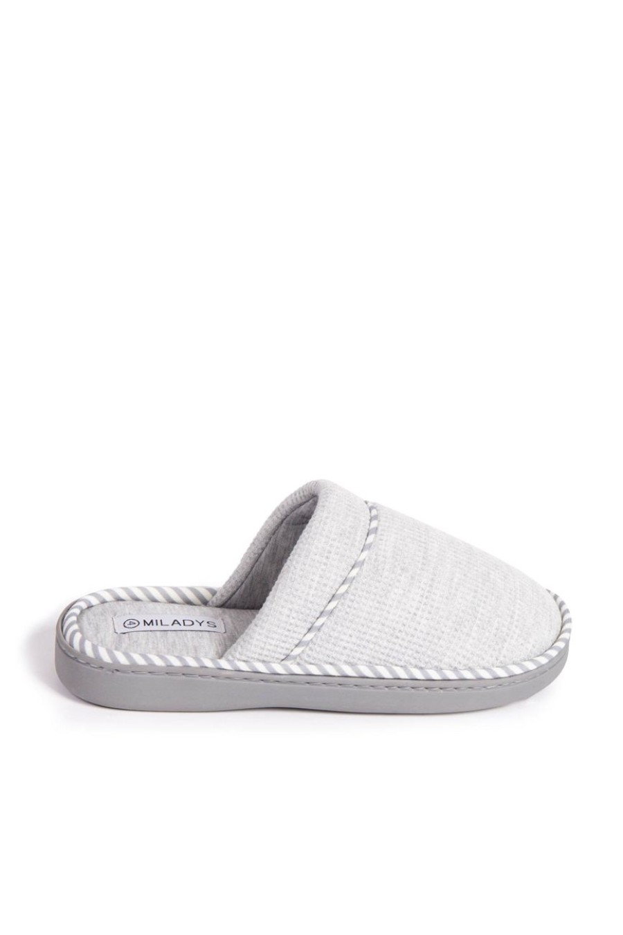 Shoes MILADYS | Knit Closed Toe Slippers Grey Melange