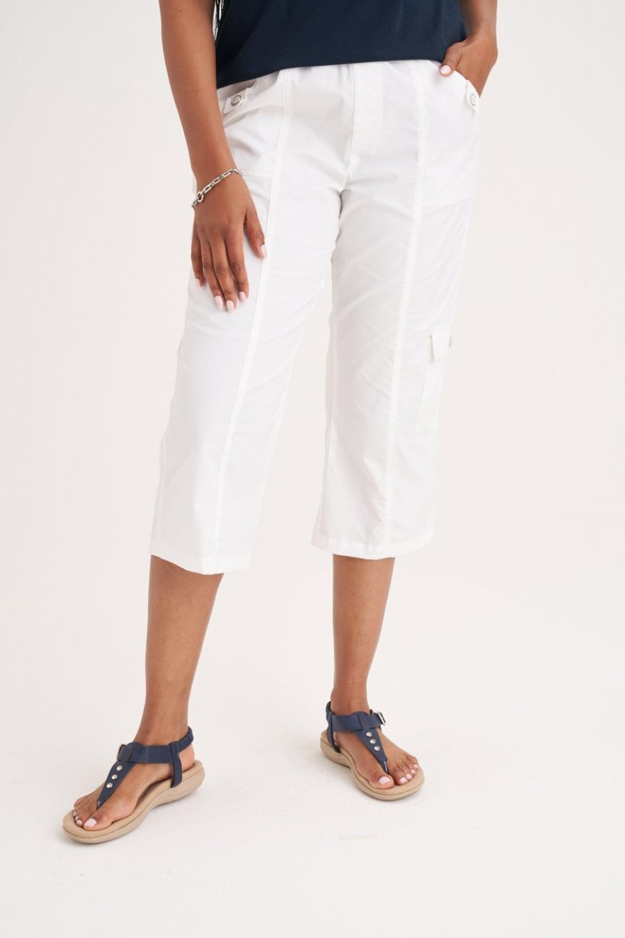 Clothing MILADYS | Twill Crops White