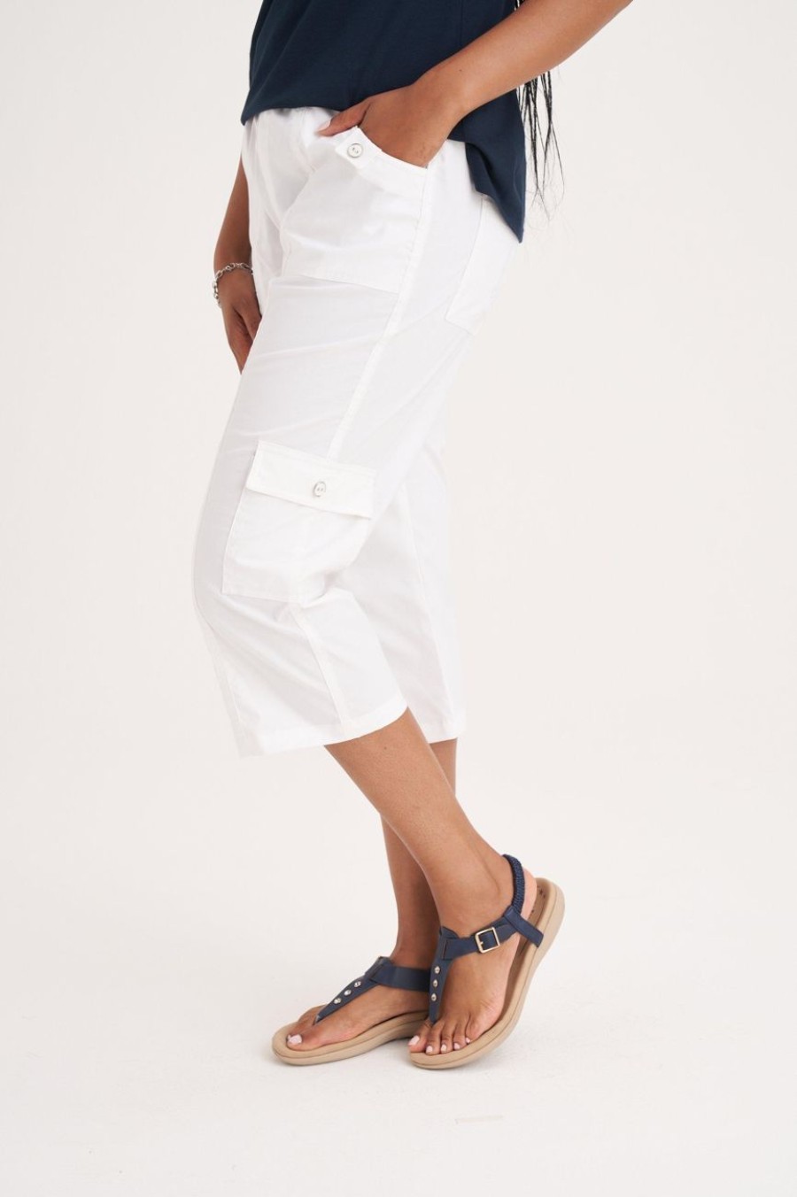 Clothing MILADYS | Twill Crops White