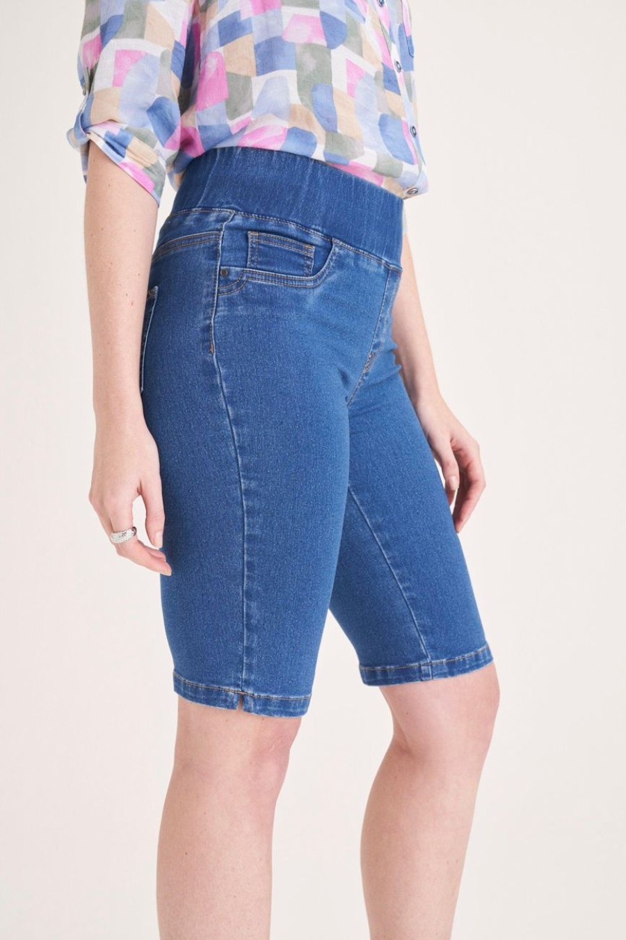 Clothing MILADYS | Denim Crops Midwash Baby Blue