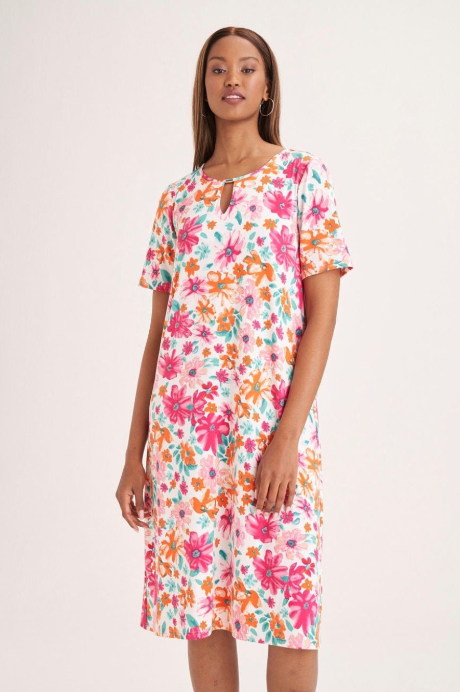 Clothing MILADYS | Floral Print A-Line Shift Dress Multi