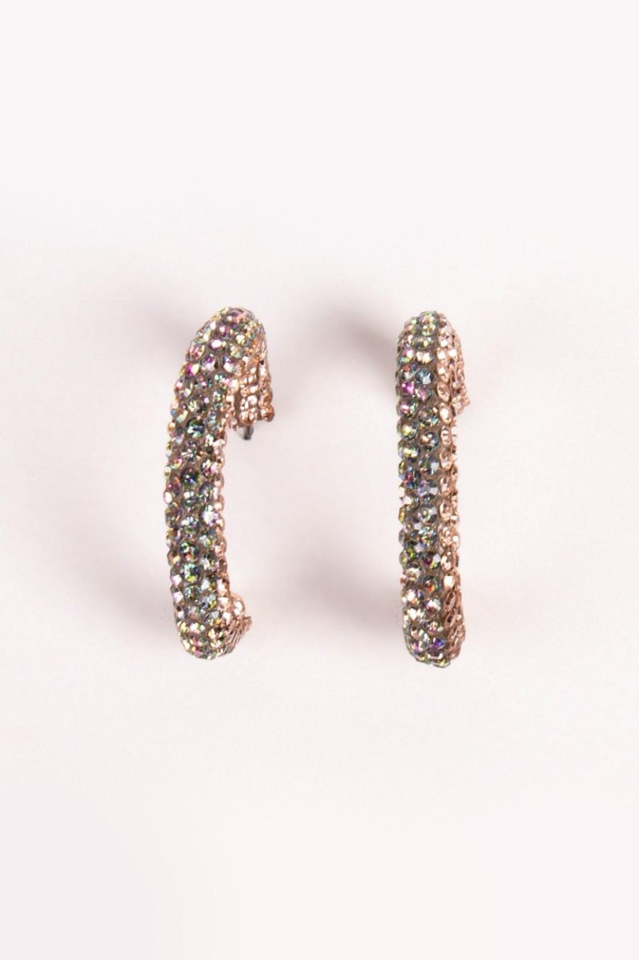 Accessories MILADYS | Beaded Hoop Earrings Purple Rain