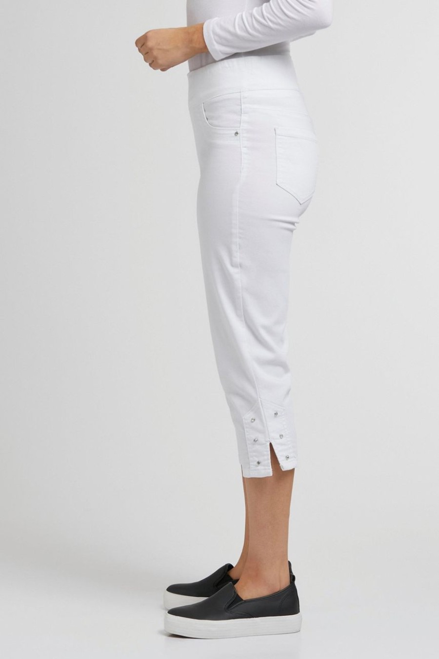 Clothing MILADYS | Pull On Jegging Crops White