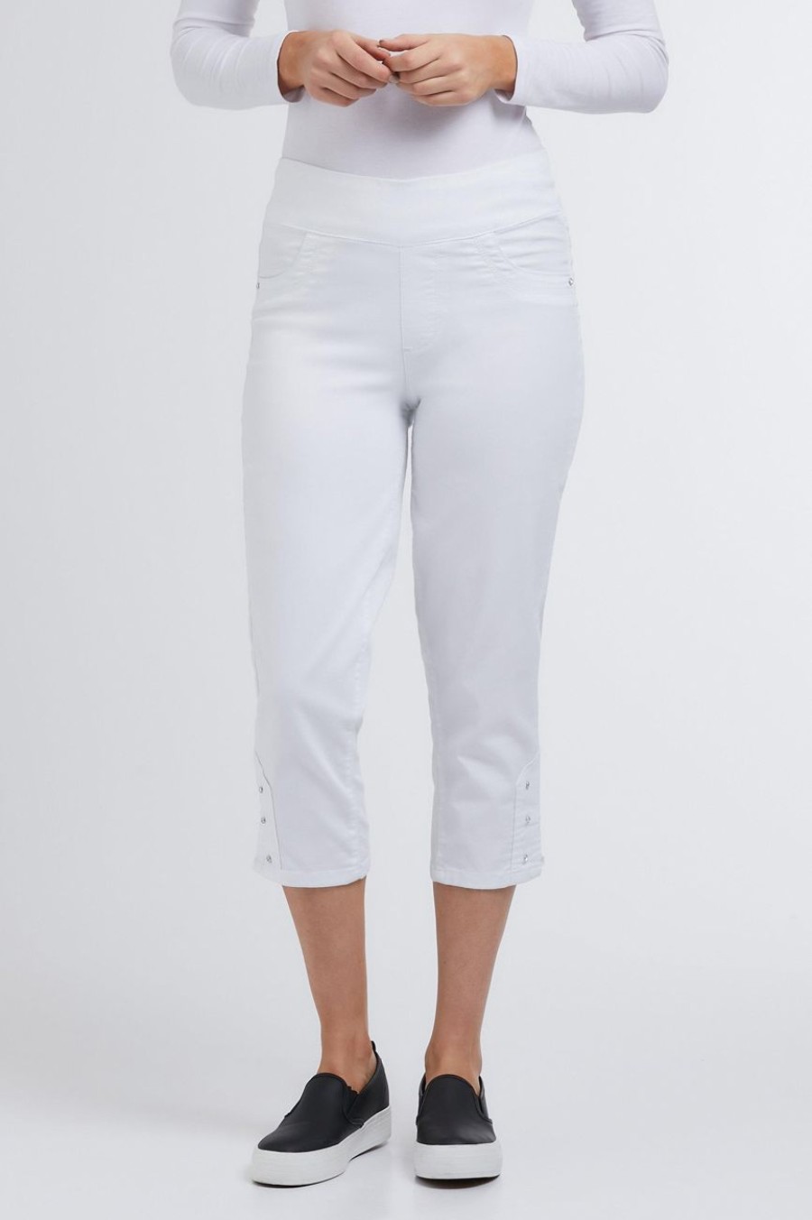 Clothing MILADYS | Pull On Jegging Crops White