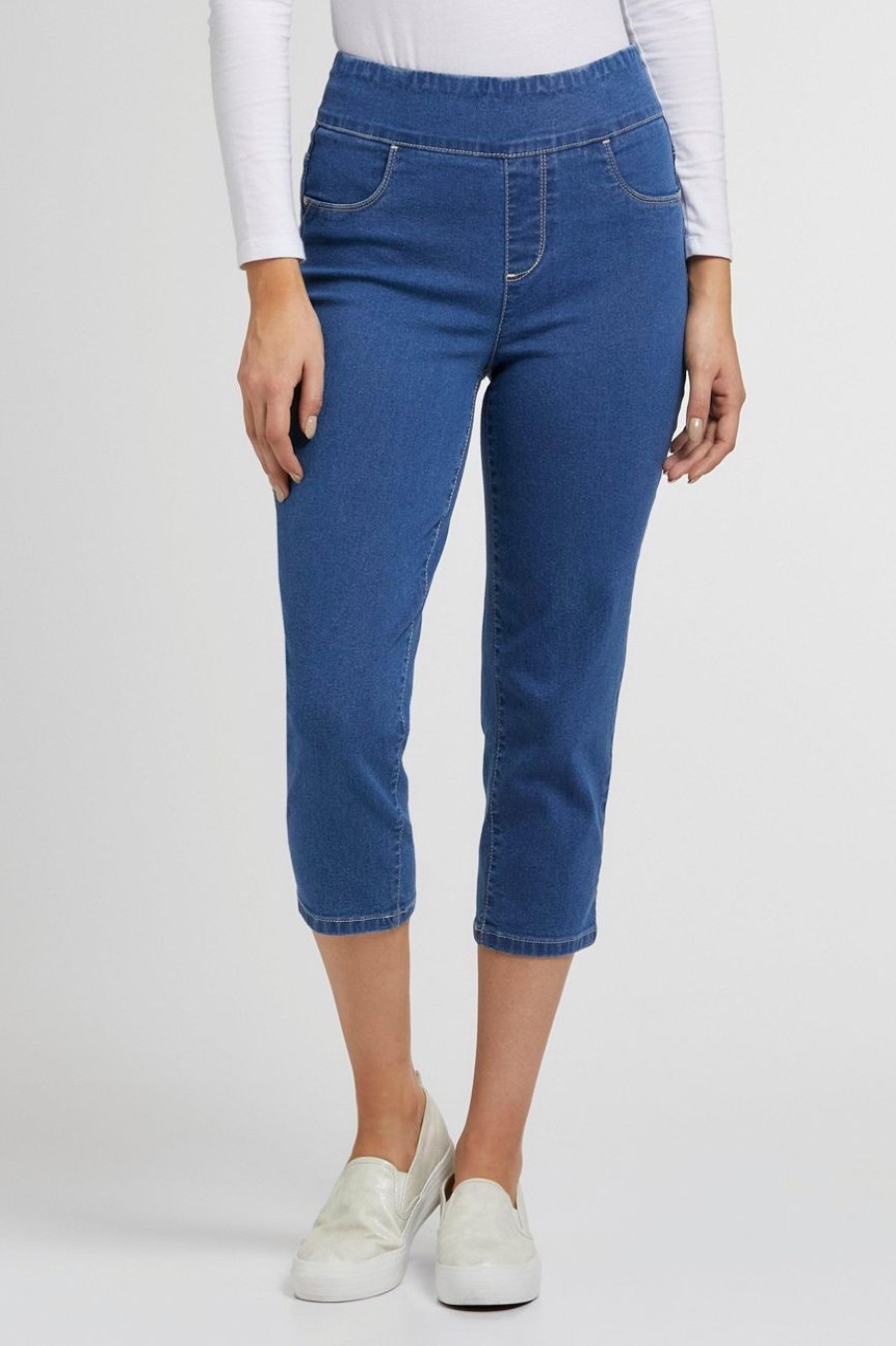 Clothing MILADYS | Jegging Crops Midwash Baby Blue