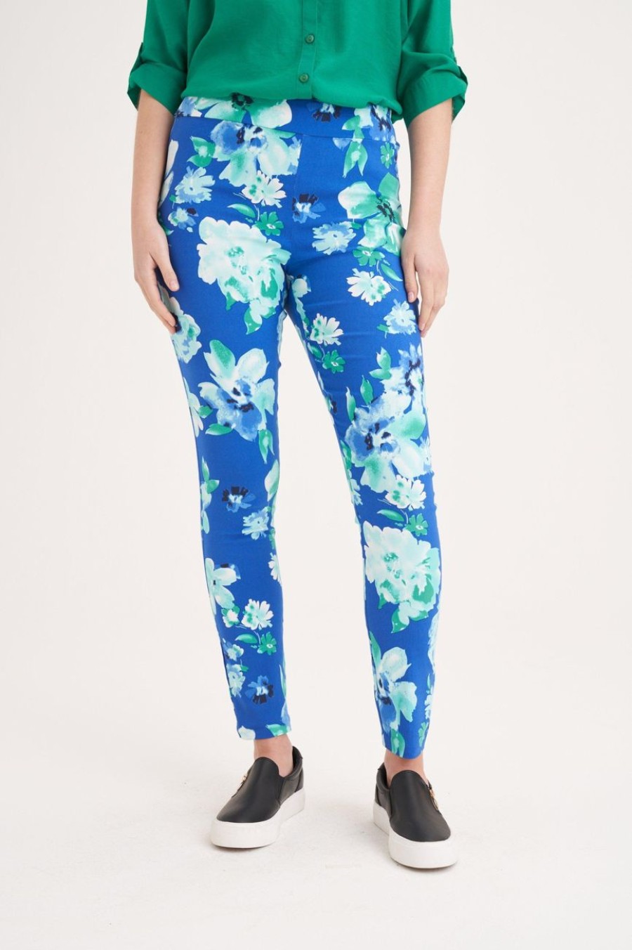 Clothing MILADYS | Floral Print Slimleg Bengaline Pants Multi