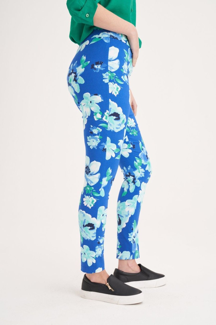 Clothing MILADYS | Floral Print Slimleg Bengaline Pants Multi