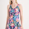 Clothing MILADYS | Wonderfit Floral Swimdress Black