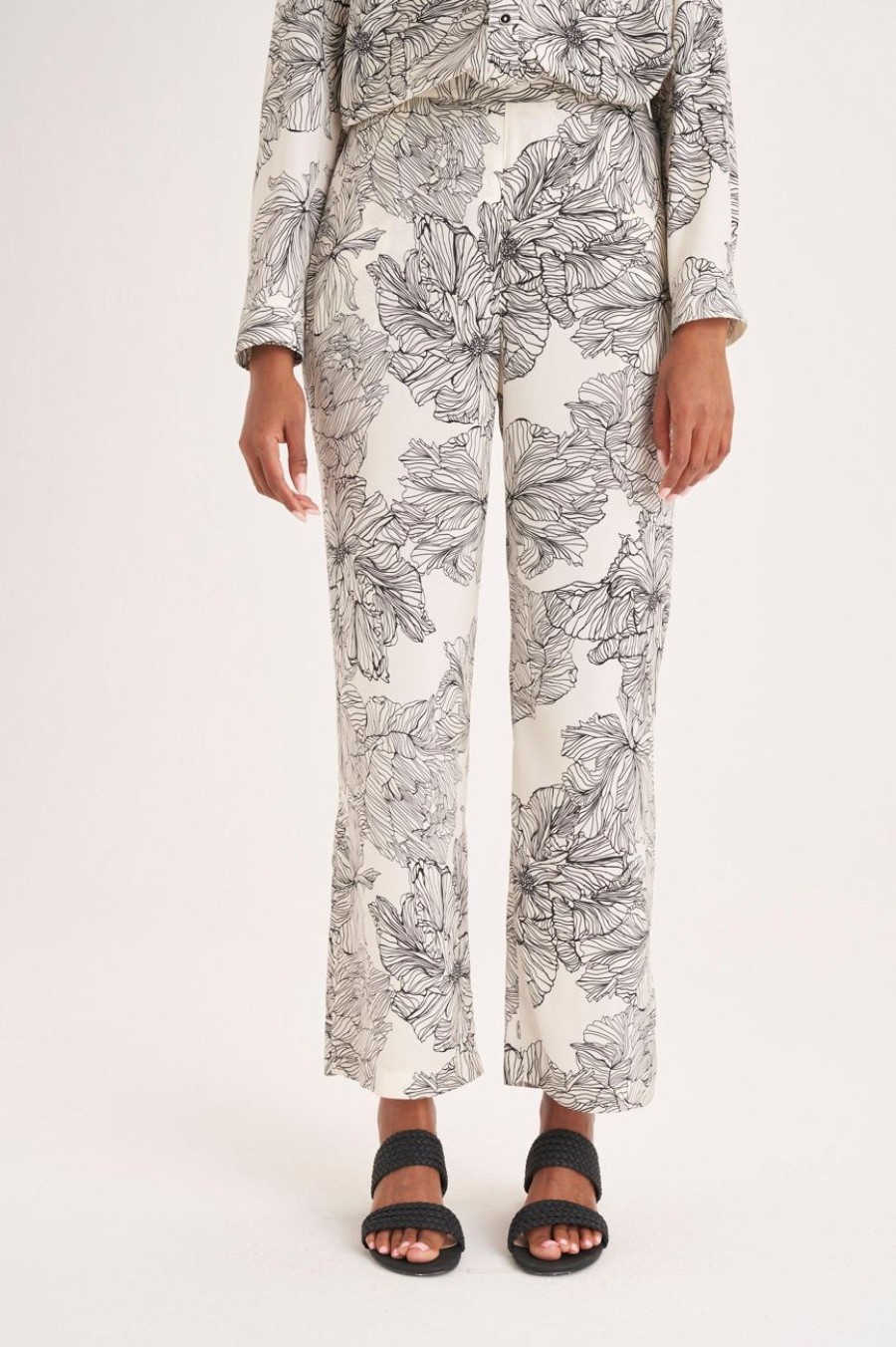 Clothing MILADYS | Floral Print Satin Feel Pants Multi