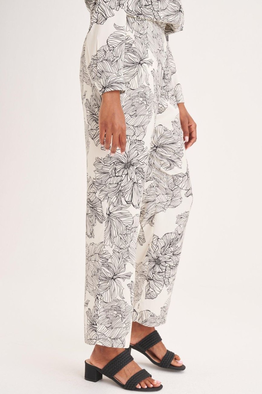 Clothing MILADYS | Floral Print Satin Feel Pants Multi