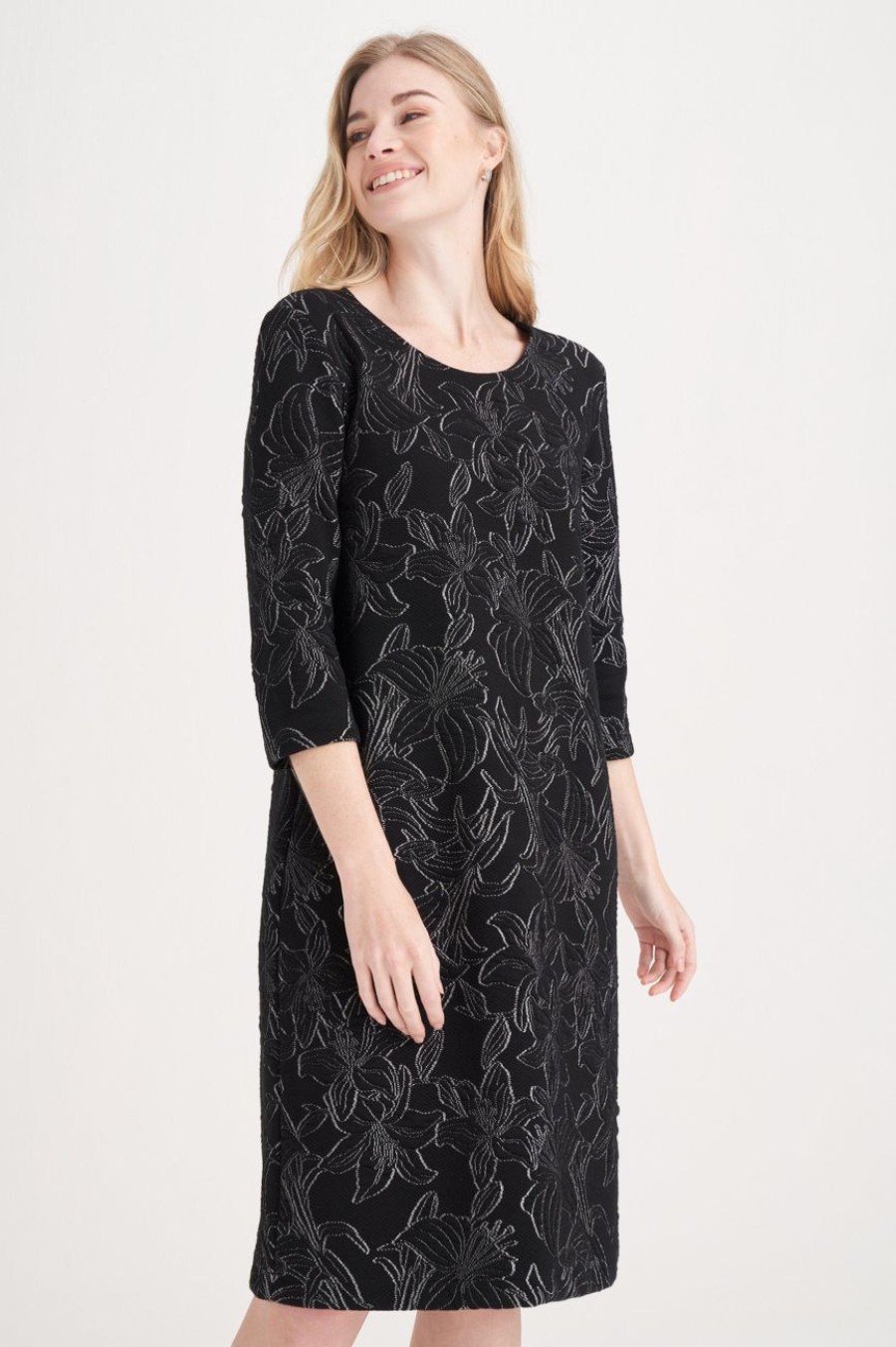 Clothing MILADYS | Jacquard Shift Dress Black