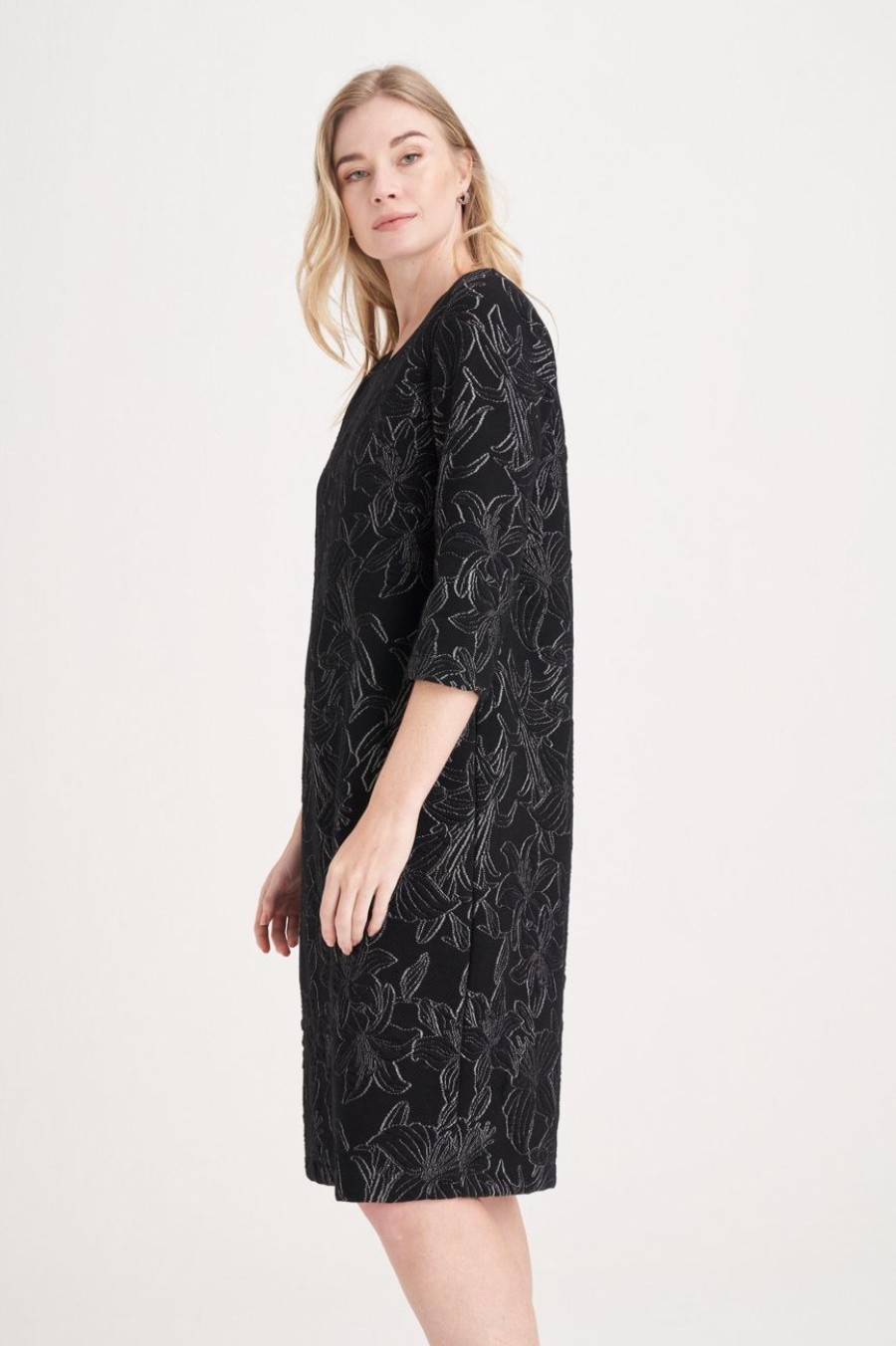 Clothing MILADYS | Jacquard Shift Dress Black