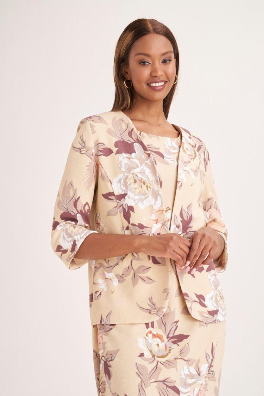 Clothing MILADYS | Floral Print Smart Jacket Multi