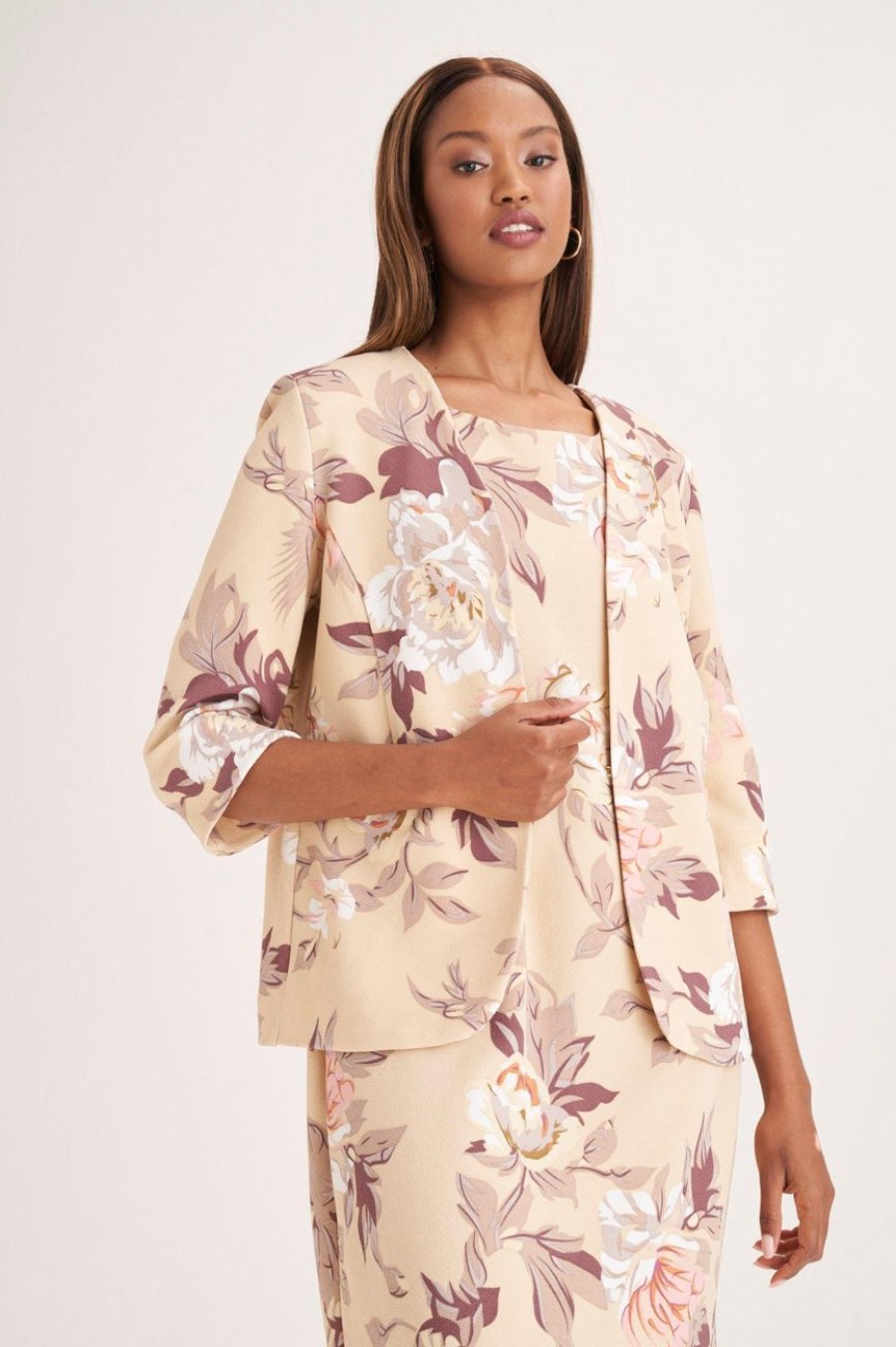 Clothing MILADYS | Floral Print Smart Jacket Multi