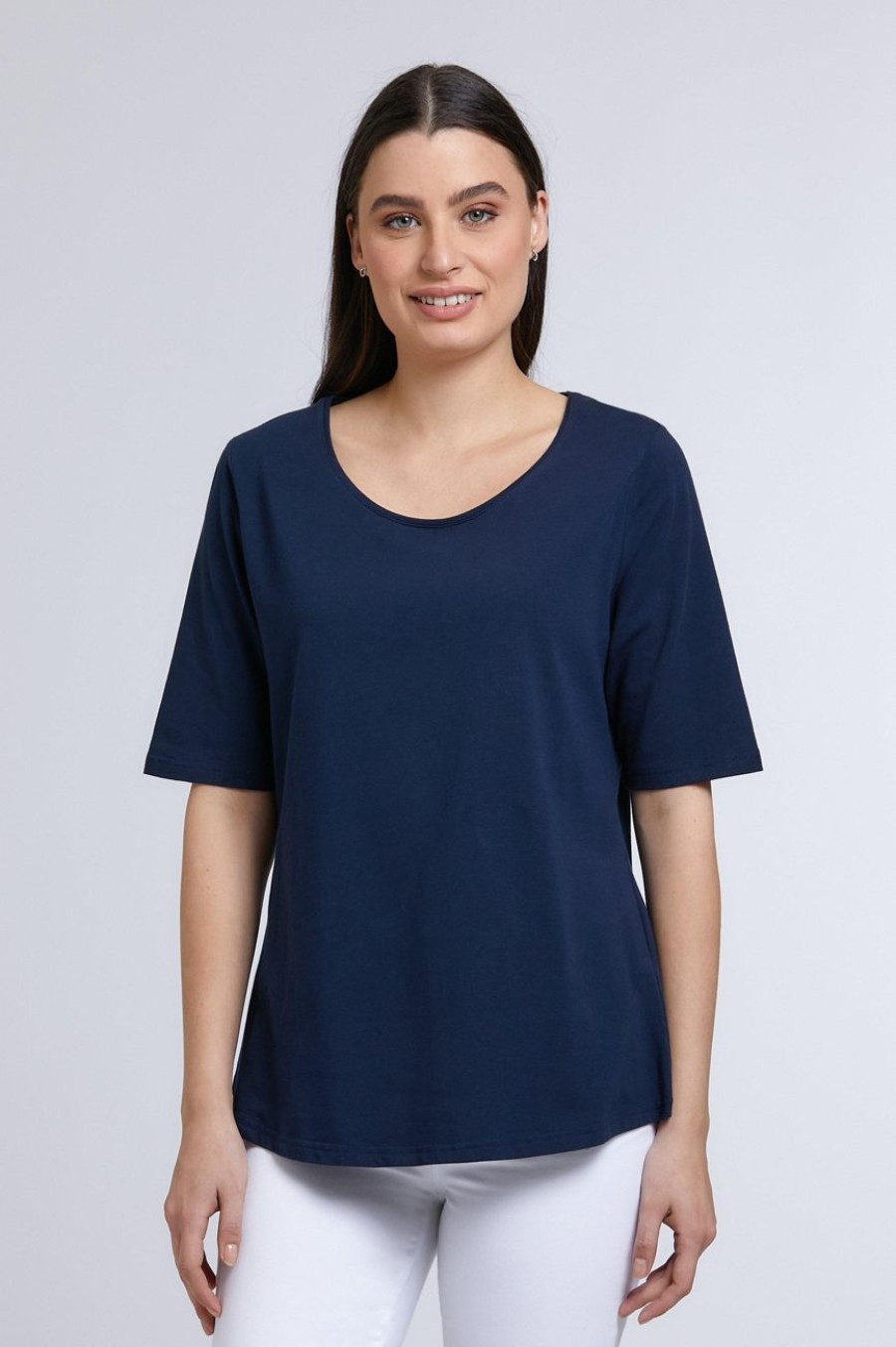 Clothing MILADYS | Basic Short Sleeve T-Shirt Navy