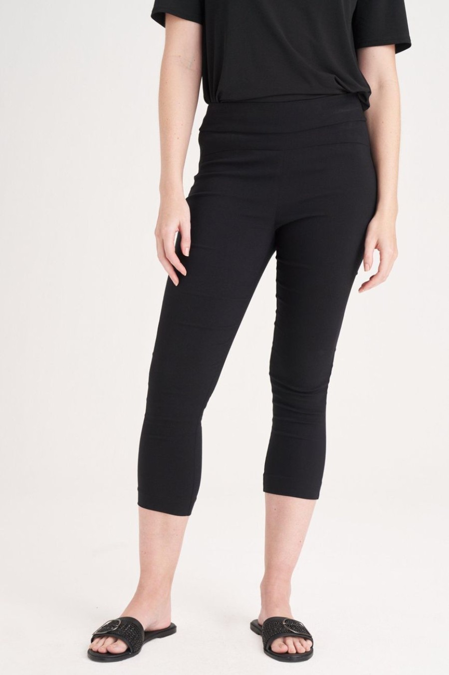 Clothing MILADYS | Slimleg Bengaline Crop Black