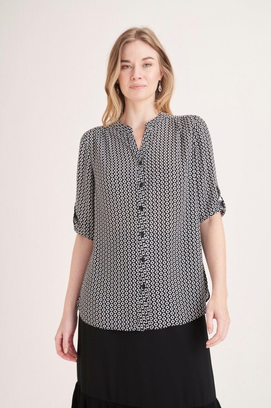 Clothing MILADYS | Monochrome Print Shirt Multi