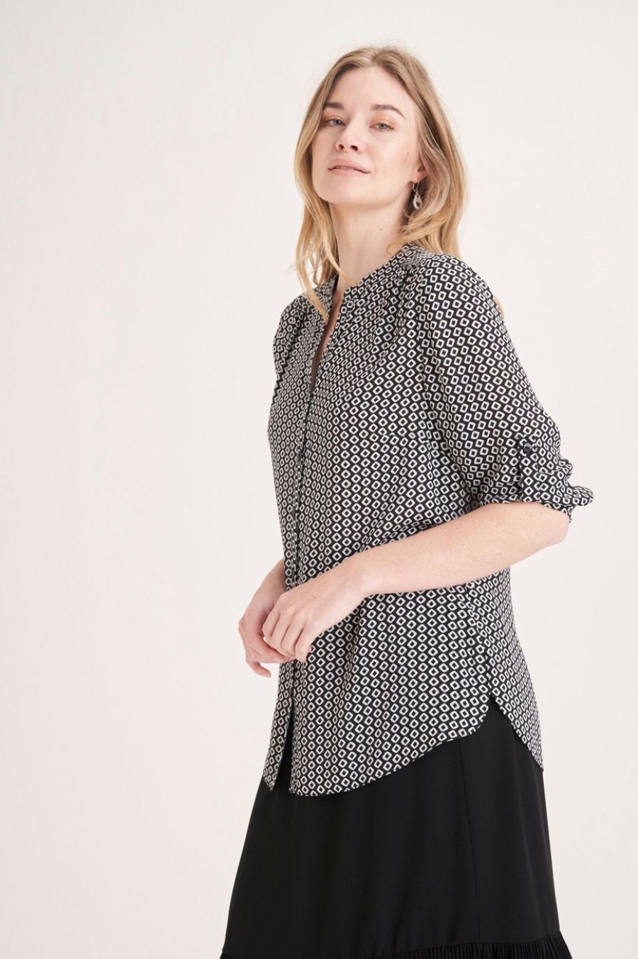 Clothing MILADYS | Monochrome Print Shirt Multi