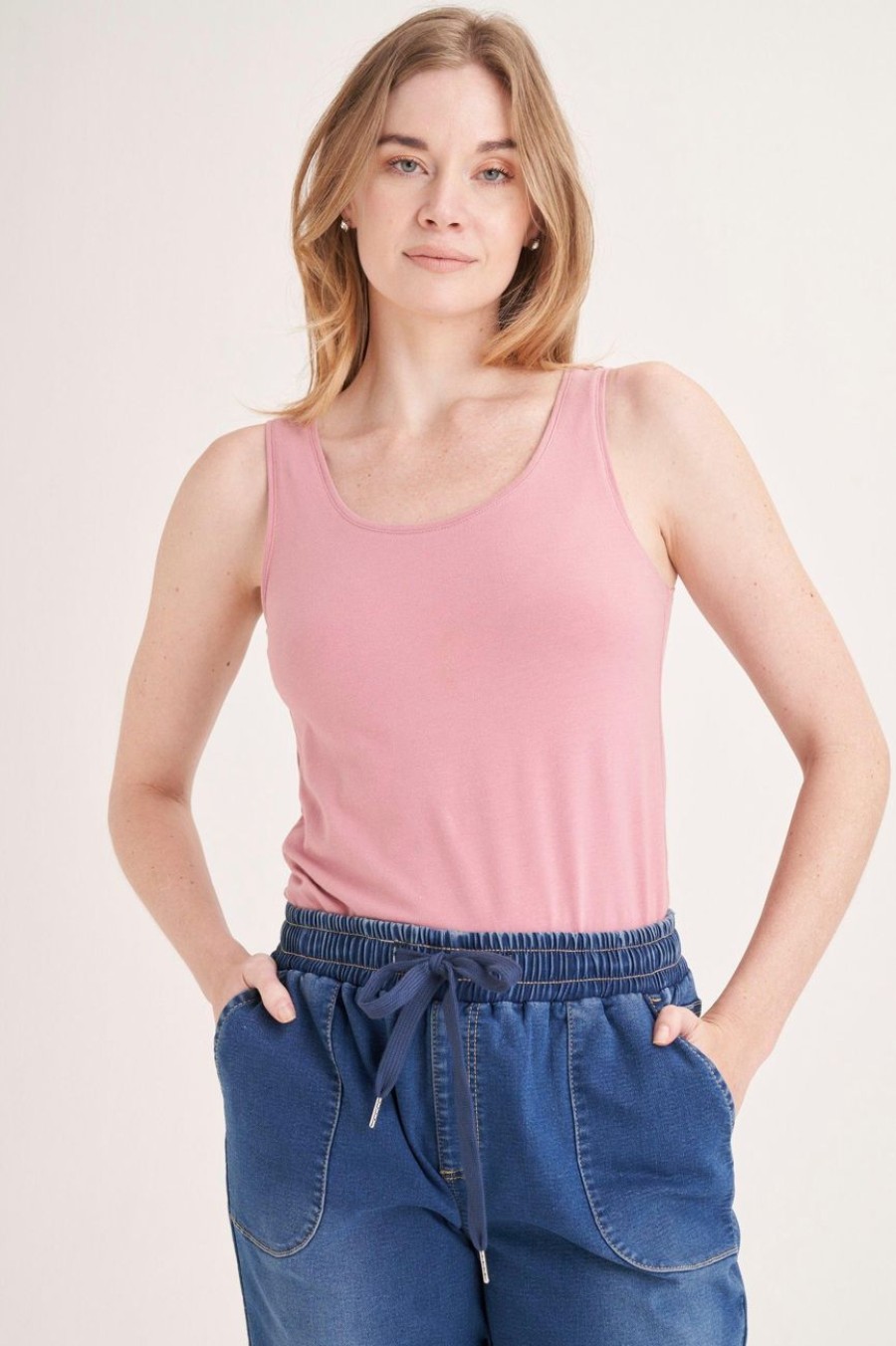 Clothing MILADYS | Basic Tank Pink Dusty Pink