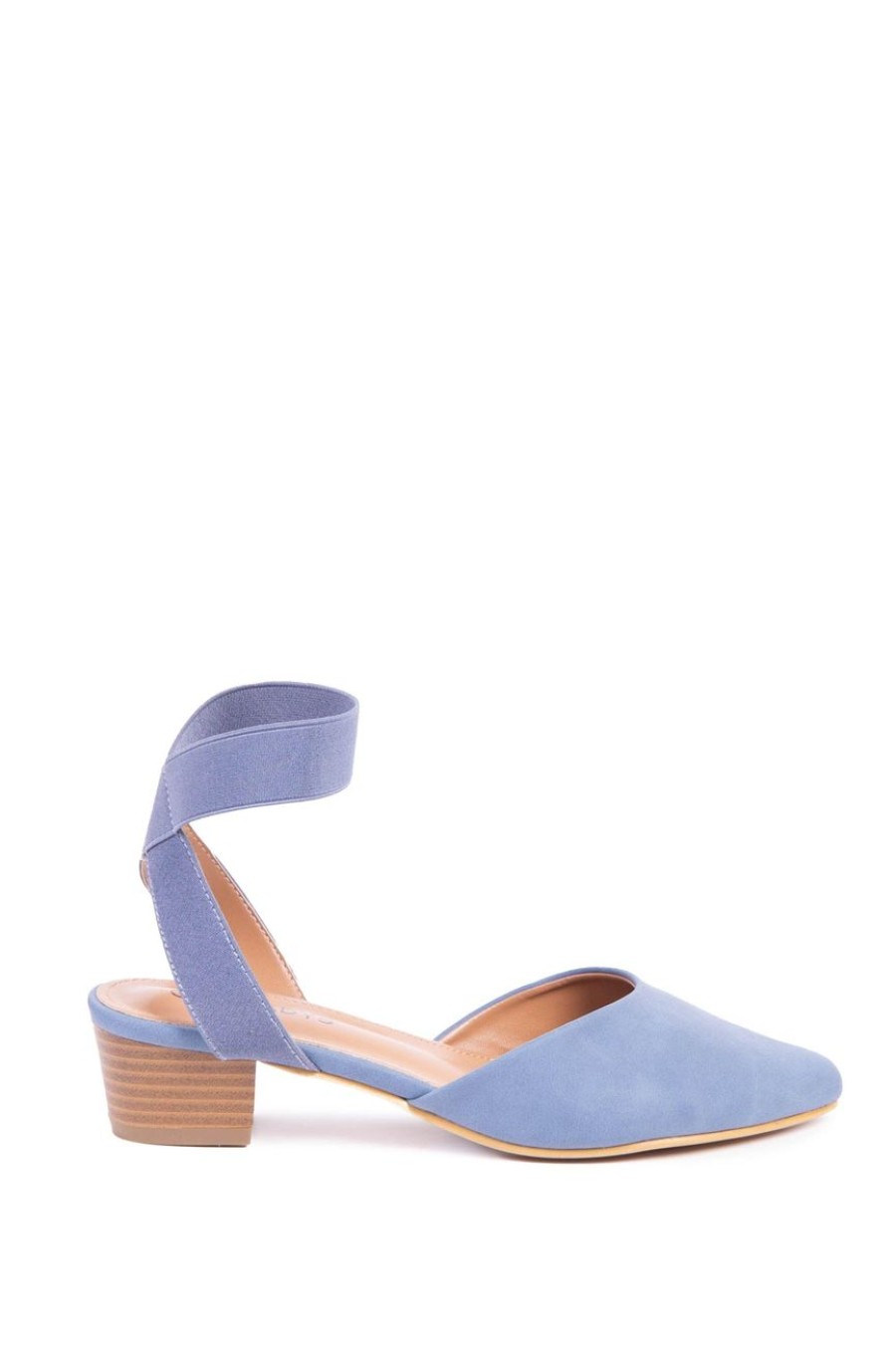 Shoes MILADYS | Pointed Toe Block Heel Baby Blue