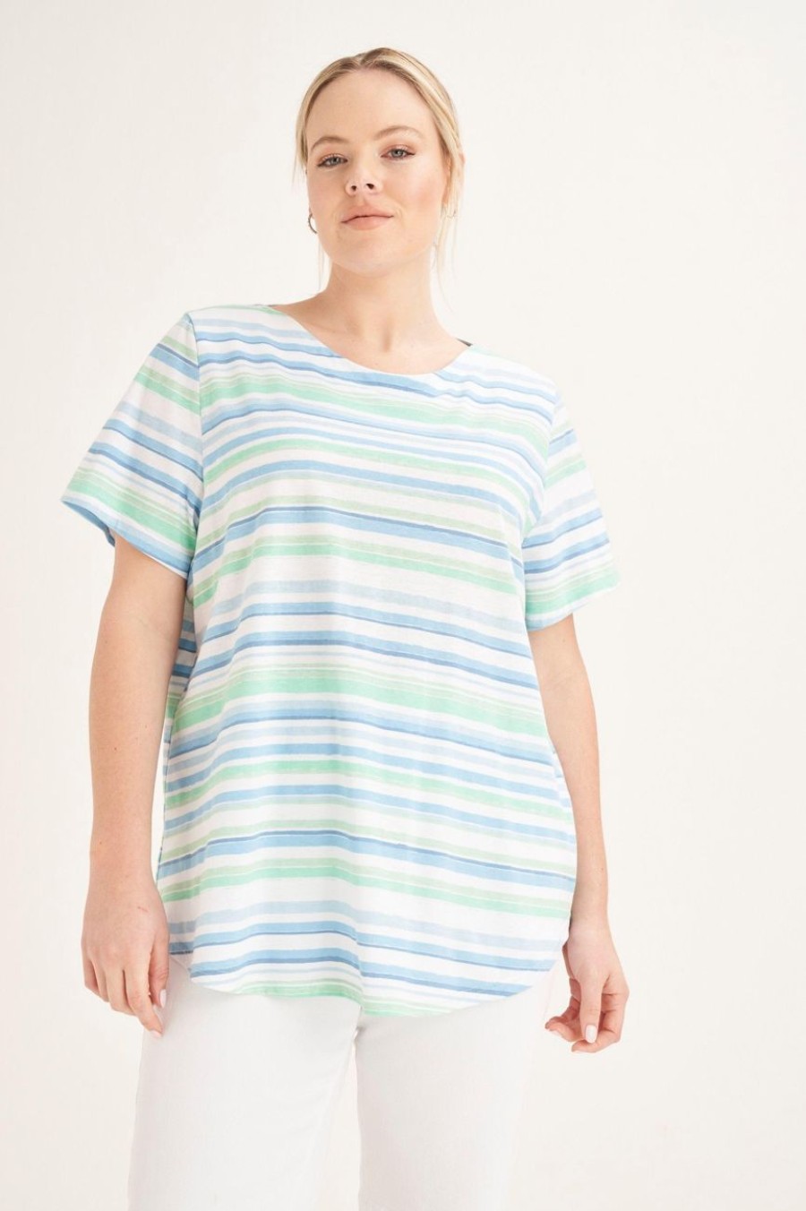 Clothing MILADYS | Casual Stripe Tee Multi