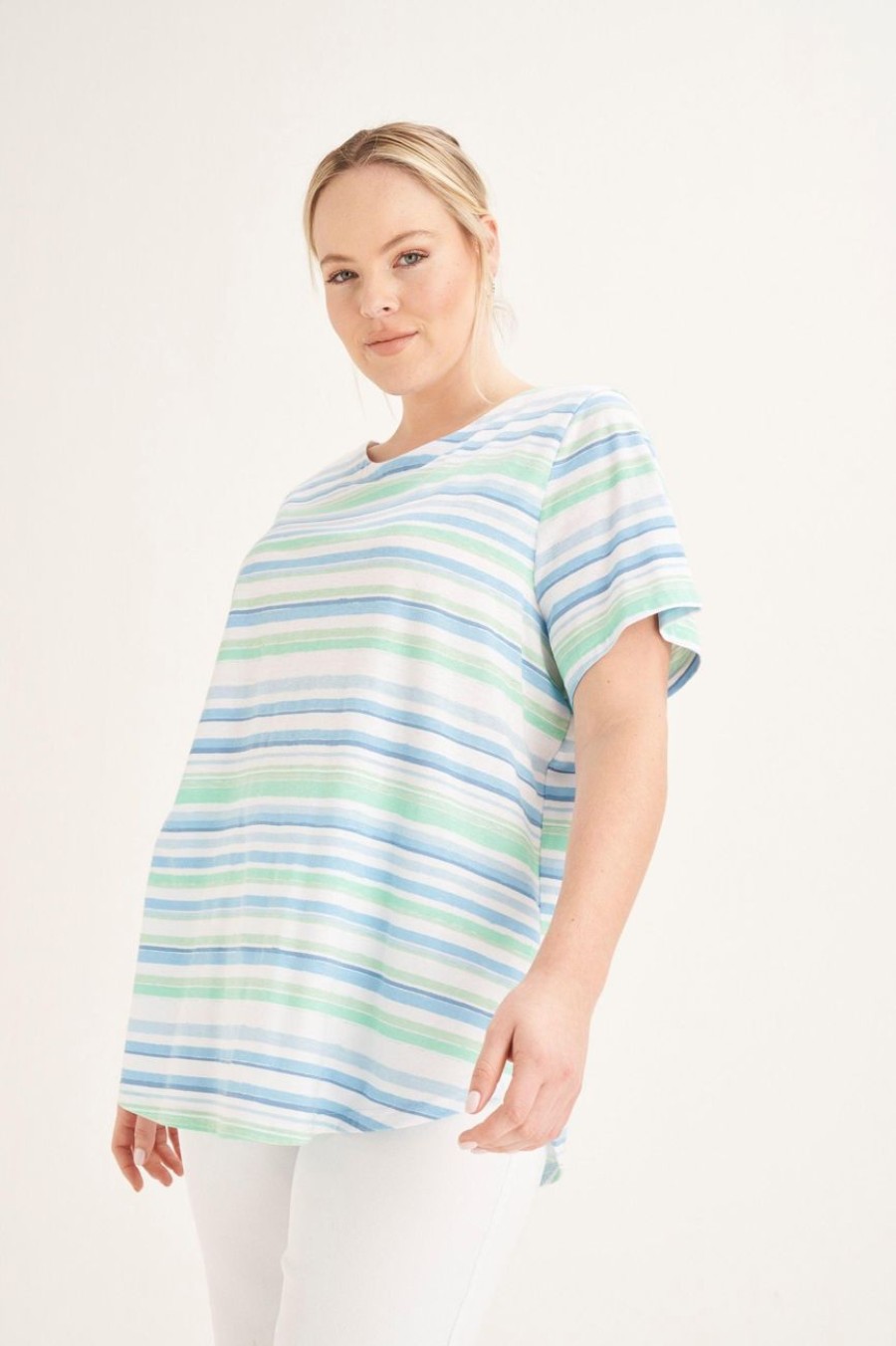 Clothing MILADYS | Casual Stripe Tee Multi