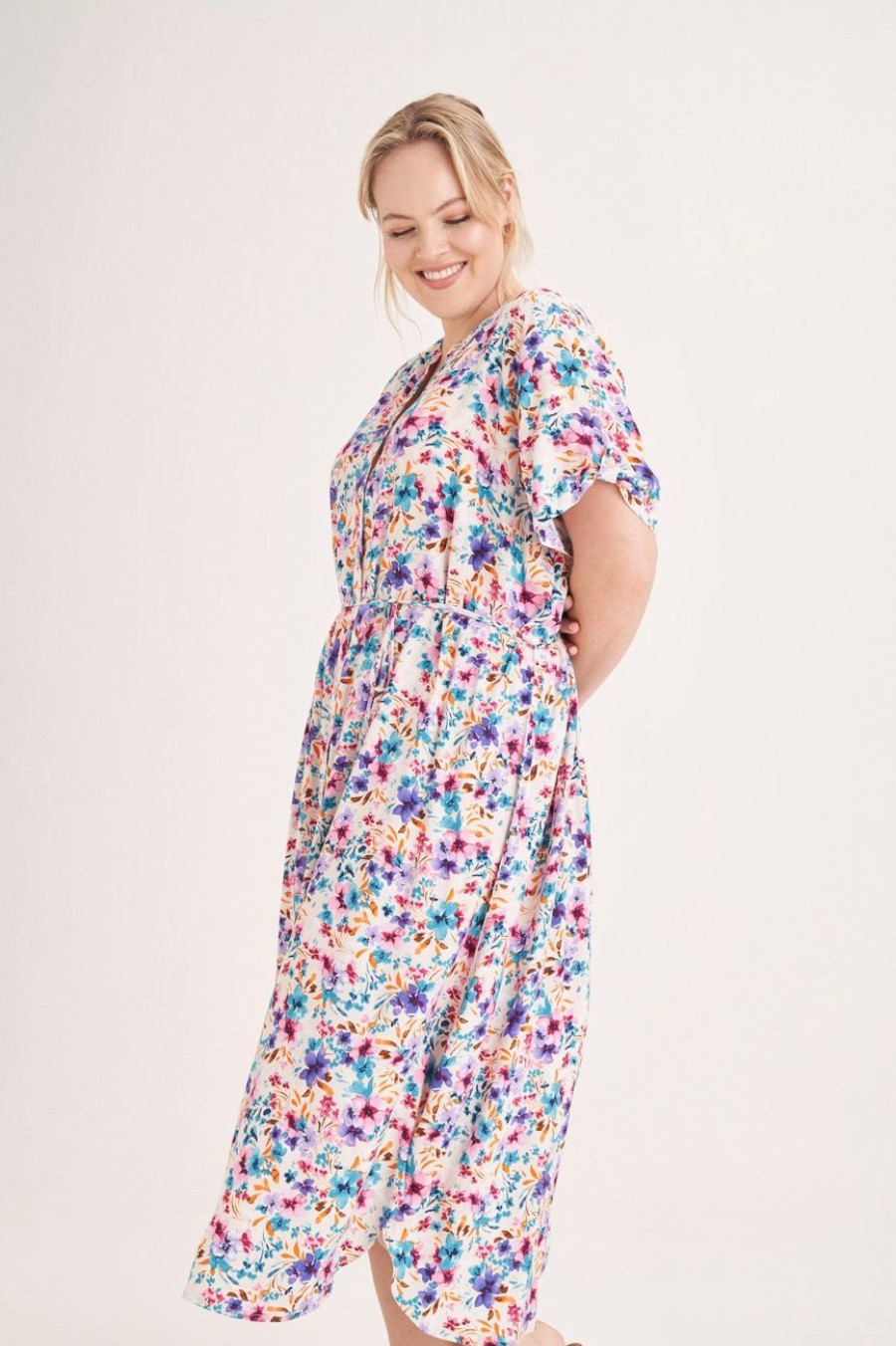 Clothing MILADYS | Floral Print Shirt Dress Multi