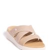 Shoes MILADYS | Slip On Velcro Sandal - Bata Comfit Beige